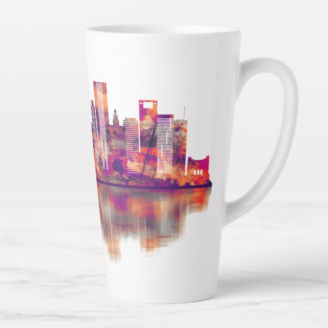Houston Texas Skyline Latte Mug (Right)