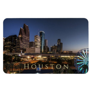 Houston, Texas Skyline, Night Lights Magnet