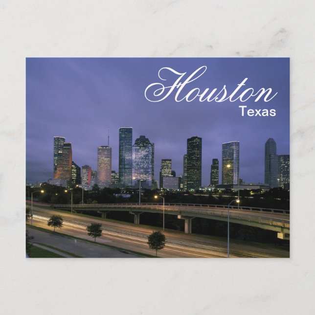 Houston Texas Skyline Postcard (Front)