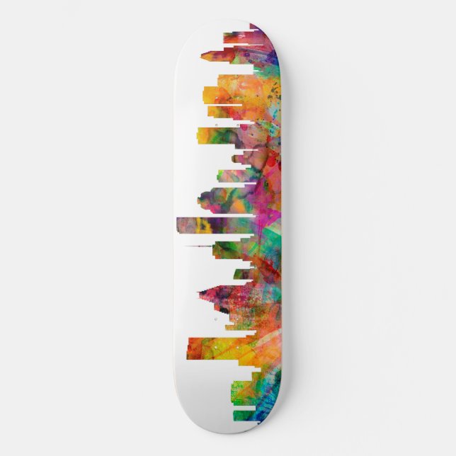 Houston Texas Skyline Skateboard (Front)