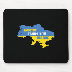 Houston Texas Stands With Ukraine Mouse Pad