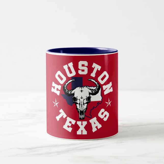 Houston,Texas Two-Tone Coffee Mug (Center)