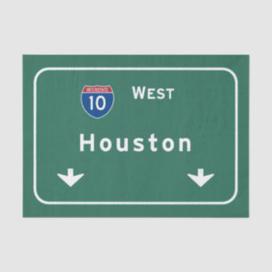 Houston Texas tx Interstate Highway Freeway Road : Tissue Paper