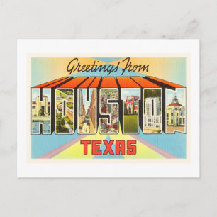 Houston Texas TX Old Vintage Travel Souvenir Postcard