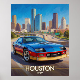 Houston Texas Urban Road Performance 1989 Poster