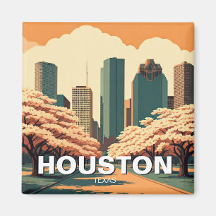 Houston Texas vintage Magnet