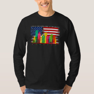 Houston Texas Watercolor Skyline Home State Souven T-Shirt