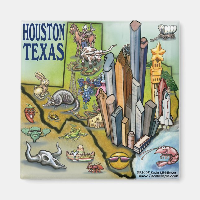 Houston TX Magnet (Front)