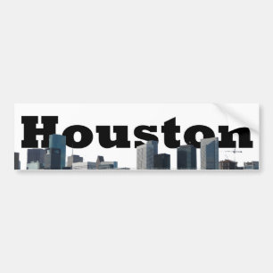 Houston, TX Skyline with Houston in the Sky Bumper Sticker