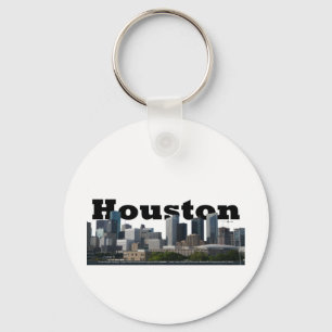 Houston, TX Skyline with Houston in the Sky Key Ring