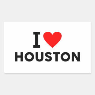 Houston United States america USA Texas love city  Rectangular Sticker