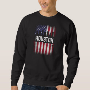 Houston USA Flag Design for proud Houstonian Sweatshirt
