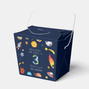 Houston We Have A 3 Year Old 3rd Birthday Party Favour Box
