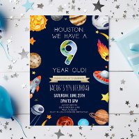 Houston We Have A 9 Year Old 9th Birthday Party