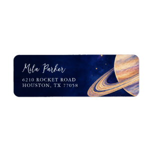 Houston We Have a Boy Galaxy Space Return Address