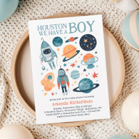 Houston We Have A Boy Outer Space Baby Shower