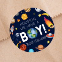 Houston We Have A Boy Space Galaxy Baby Shower