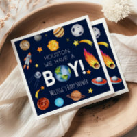 Houston We Have A Boy Space Galaxy Baby Shower