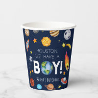 Houston We Have A Boy Space Galaxy Baby Shower
