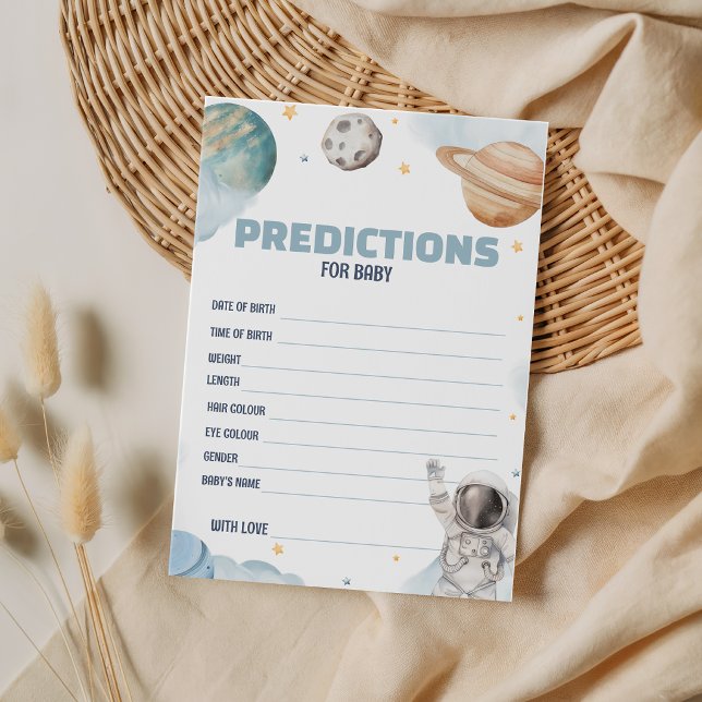 Houston We Have a Boy Space Predictions Game Invitation (Creator Uploaded)