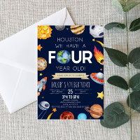 Houston We Have A Four Year Old 4th Birthday Party