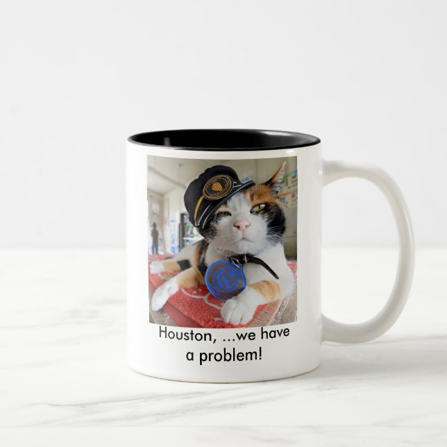 Houston, we have a problem., Houston, ...we hav... Two-Tone Coffee Mug (Right)