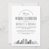 Houston Wedding | Modern Deco Skyline 