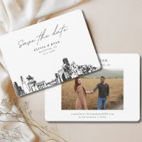 Houston Wedding Modern Save the Date