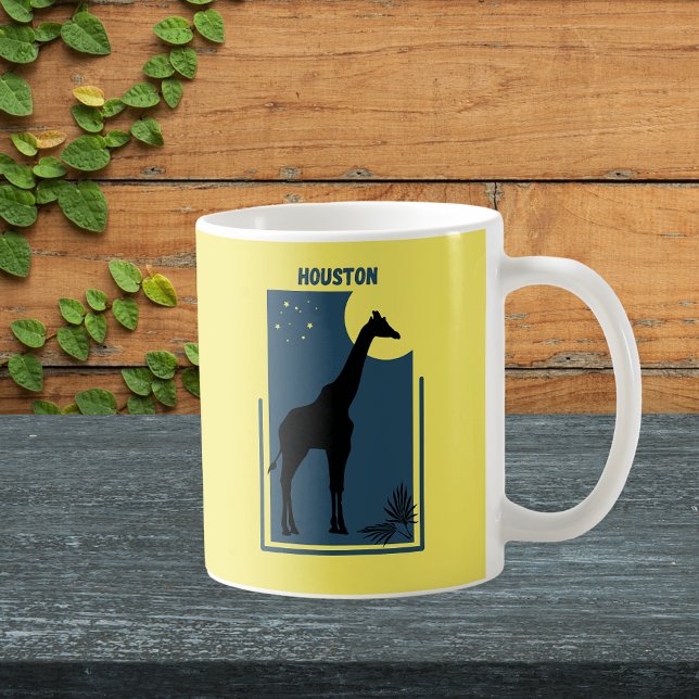 Houston Zoo Texas Vintage Giraffe Coffee Mug (Houston Texas Zoo Safari Animal Adventure Giraffe Mug)