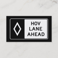 HOV LANE AHEAD sign