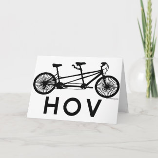 HOV Tandem Bicycle Card