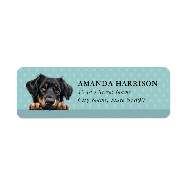 Hovawart Dog Return Address Labels (Front)