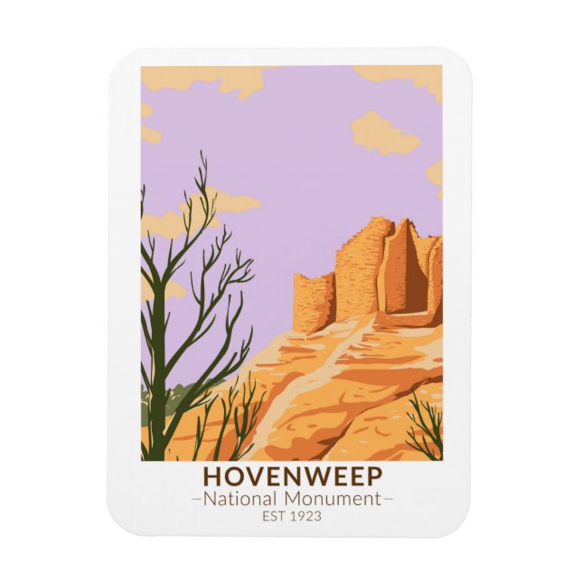 Hovenweep National Monument Cutthroat Castle Magnet (Vertical)