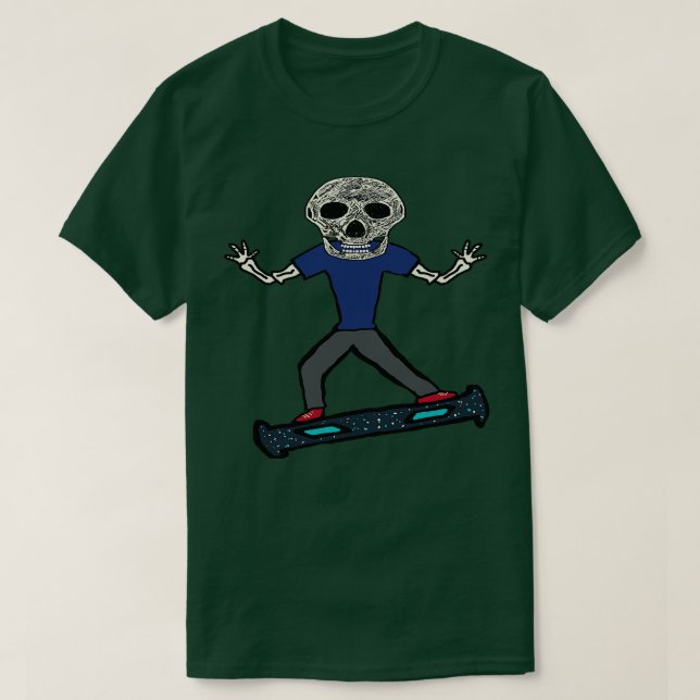 Hoverboard Skeleton T-Shirt (Design Front)