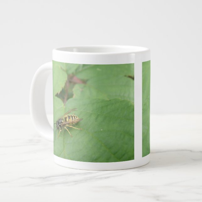 Hoverfly on a Leaf Mug (Front Left)