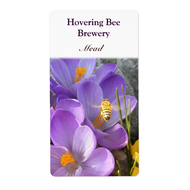 Hovering Bee ~ Mead Wine Label (Front)