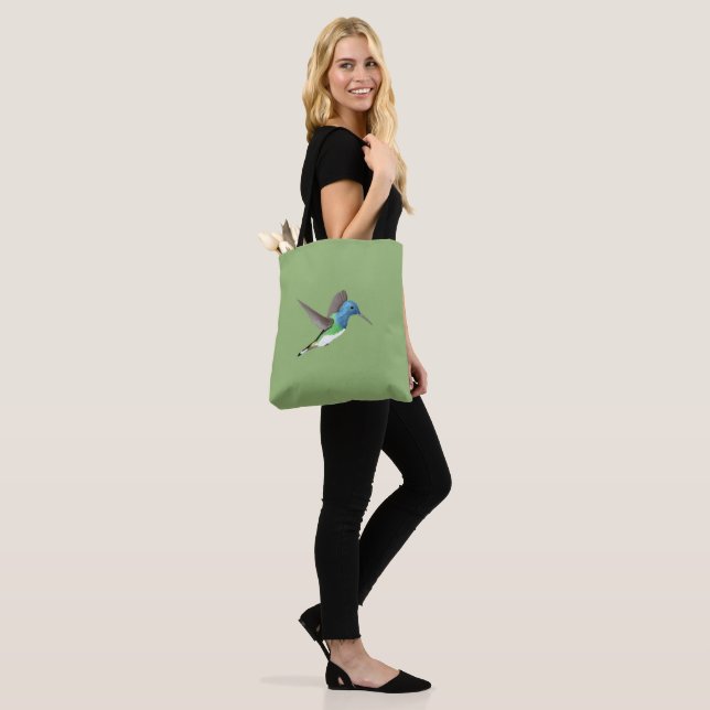 Hovering Jacobin Hummingbird - transparent.     Tote Bag (On Model)