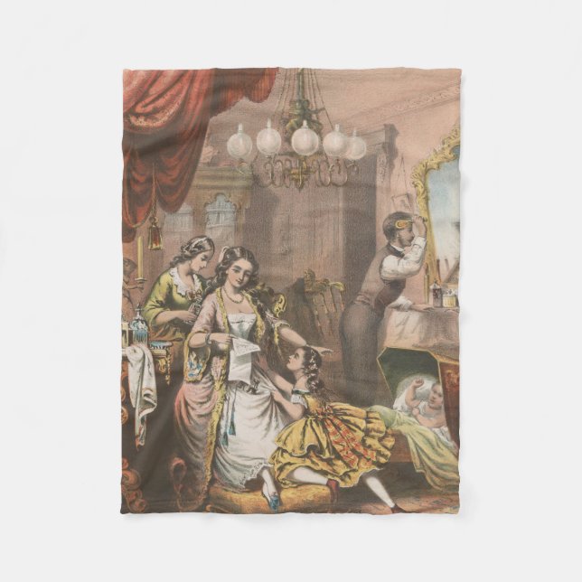 Hovey's Cocoa Glycerine, Circa 1860 Fleece Blanket (Front)