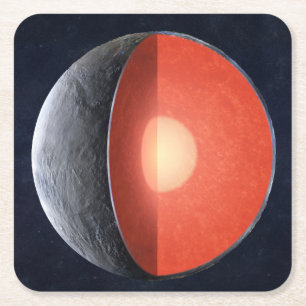 How A Rocky Planet Forms. Square Paper Coaster