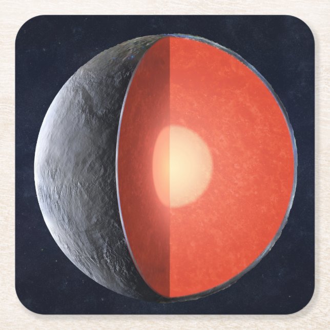 How A Rocky Planet Forms. Square Paper Coaster (Front)