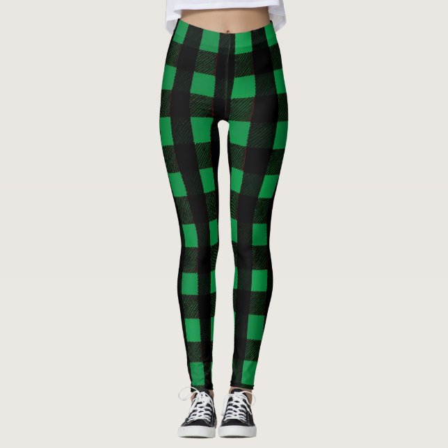 How about "Envy Check Leggings: Black & Green Coll Leggings (Front)