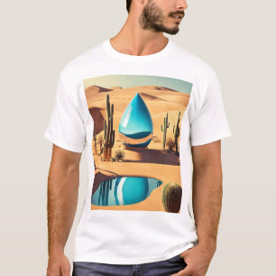 How about "Oasis Mirage: Giant Water Drop Design"? T-Shirt