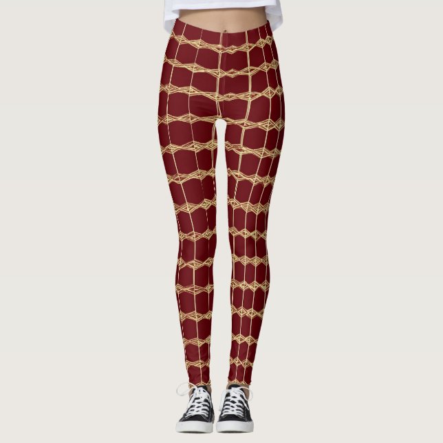 How about "Royal Elegance Leggings: Maroon & Gold  Leggings (Front)