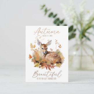 How Beautiful It Is To Let Things Go - Autumn Postcard