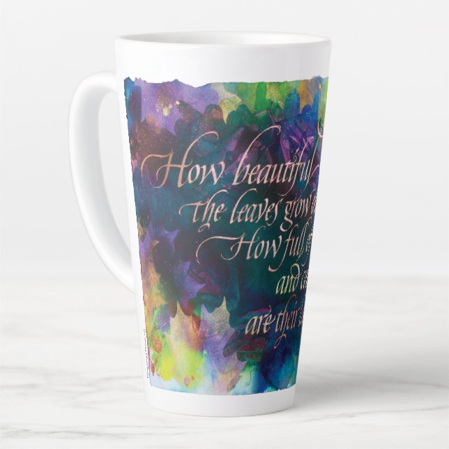 How Beautiful the Leaves, Latte Mug (Left Angle)