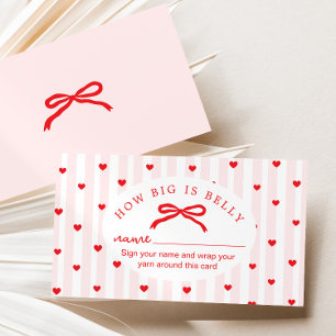 How big is belly Valentines Baby Shower Enclosure Card