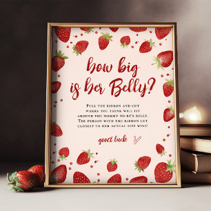 How big is her Belly? Berry Sweet Baby Shower Sign