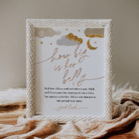 How Big Is Her Belly Game Twinkle Star Baby Shower