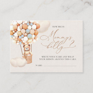 How Big Is Her Belly Tickets - Brown Bear Balloons Enclosure Card