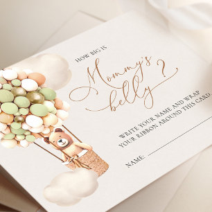 How Big Is Her Belly Tickets - Brown Bear Balloons Enclosure Card